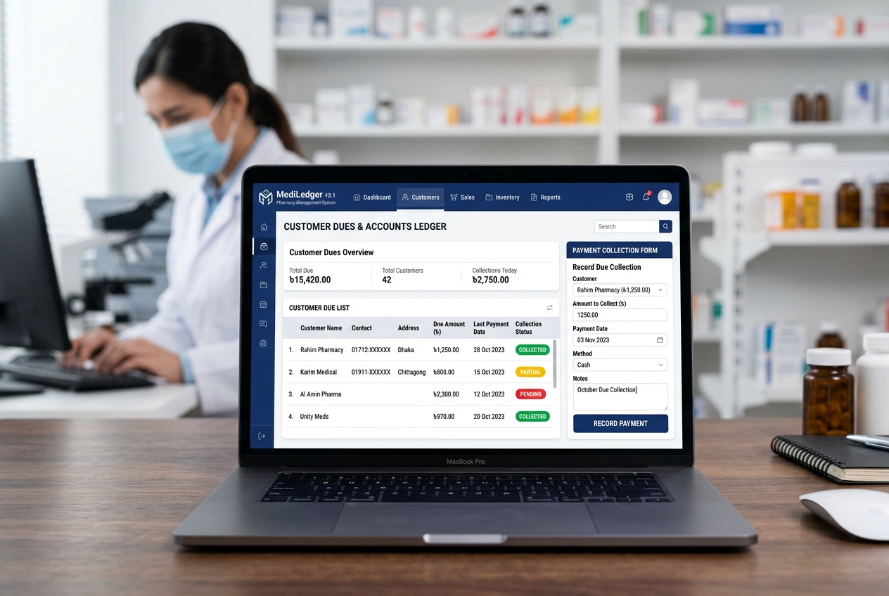 PharmacyOS Due Ledger